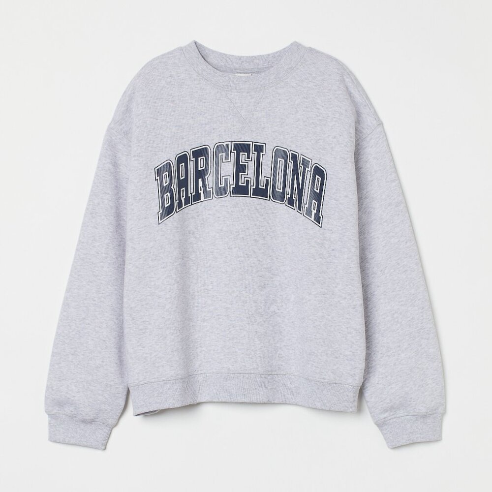 H&M Gray Barcelona Sweatshirt - Size M